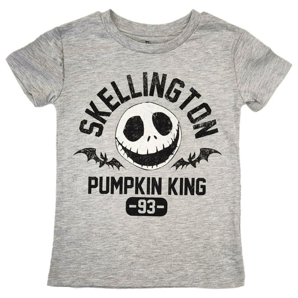 Disney Nightmare Before Christmas Jack Skellington Grey Shirt Boys Large